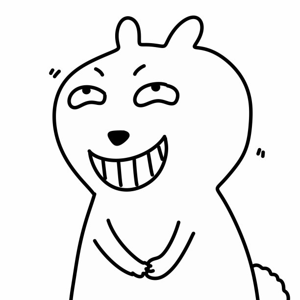 可爱的兔子卡通在白色的背景图片下载