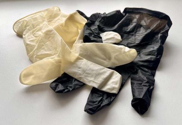 塑料医用卫生用品黑白手套图片下载