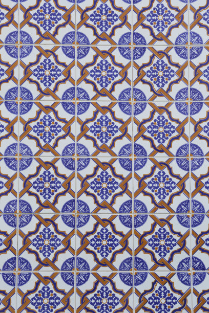 葡萄牙传统的彩色瓷砖图片下载