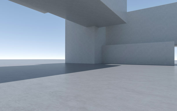 “空洞的建筑背景  3D建筑背景”图片下载