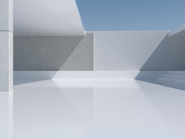 空荡荡的现代建筑大厅图片下载