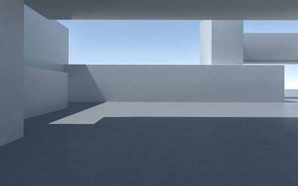 “空洞的建筑背景  3D建筑背景”图片下载