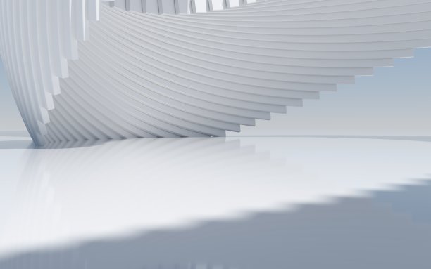 抽象的混凝土建筑背景。三维渲染图片下载