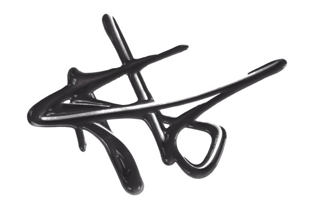 水彩画黑灰色滴锯齿状孤立在白色背景。图片下载