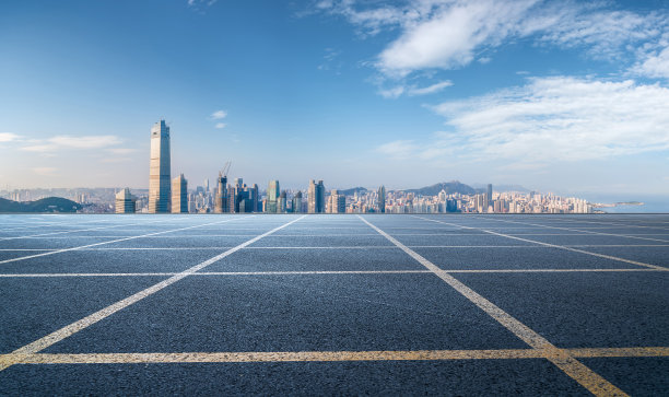 高速公路天际和金融区建筑图片下载