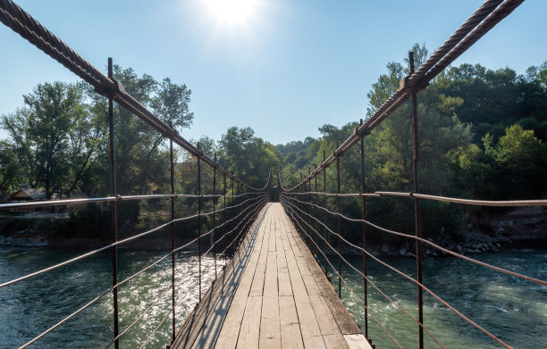 泰国河上的吊桥图片下载