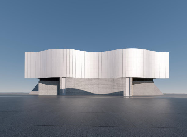 3D城市建筑之夜广场图片下载