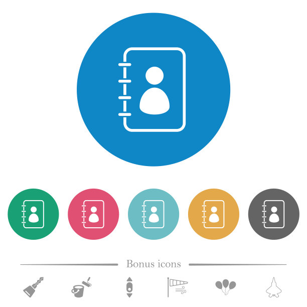 螺旋接触本交替平面圆形图标图片下载