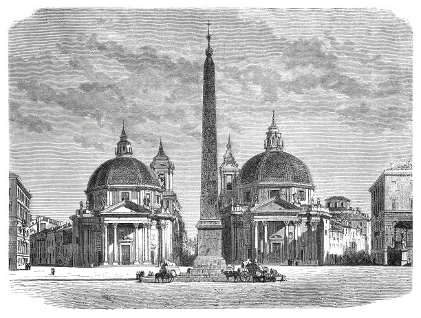 1870年意大利罗马波波洛广场图片下载