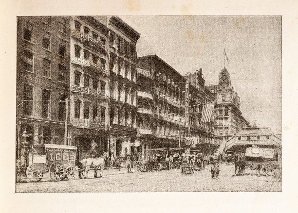1899年，美国纽约市的街道图片下载