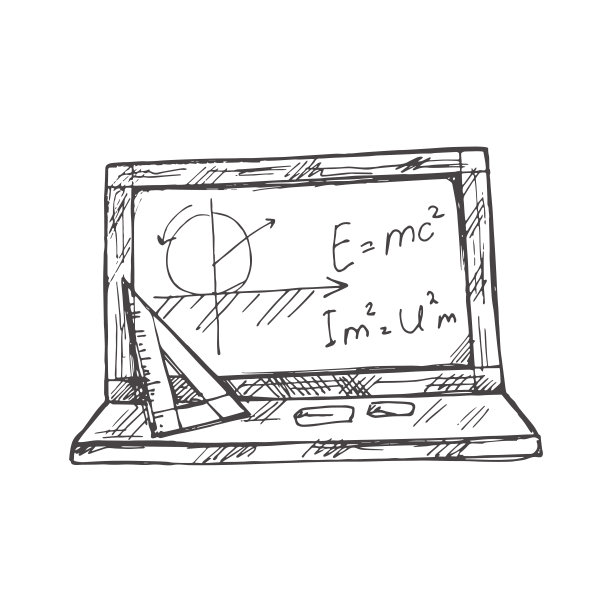 矢量手绘学校插图。详细复古风格的校园黑板素描。复古素描元素。回到学校。图片下载