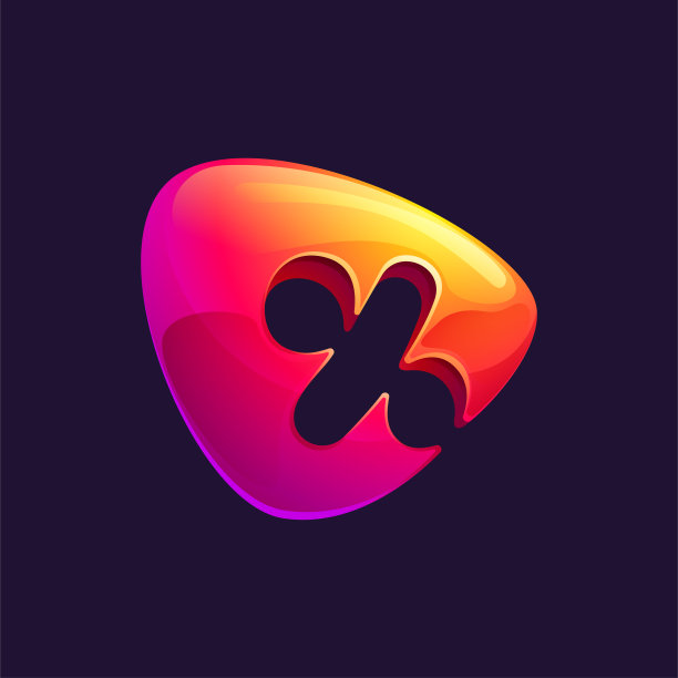 百分比标志标志剪出三角形球体形状。多色金属箭头图标模板。抽象的矢量设计元素。图片下载