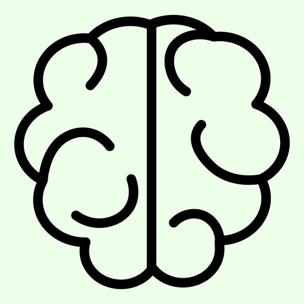 脑线图标。人的心灵或智力的象征轮廓风格的象形文字在白色的背景。开发并构思标牌移动概念网页设计。矢量图形。图片下载