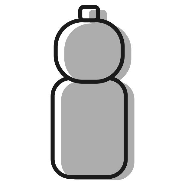 一个简单的塑料瓶的插图图片下载