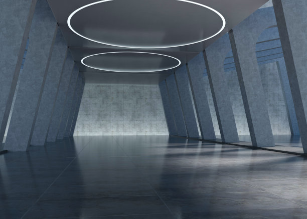 3D渲染插图现代室内设计背景图片下载