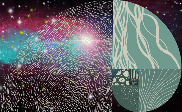 空间背景下的黄金比例图图片下载