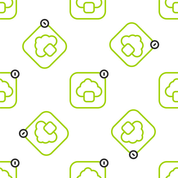 线云技术的数据传输和存储图标隔离无缝图案的白色背景。向量图片下载