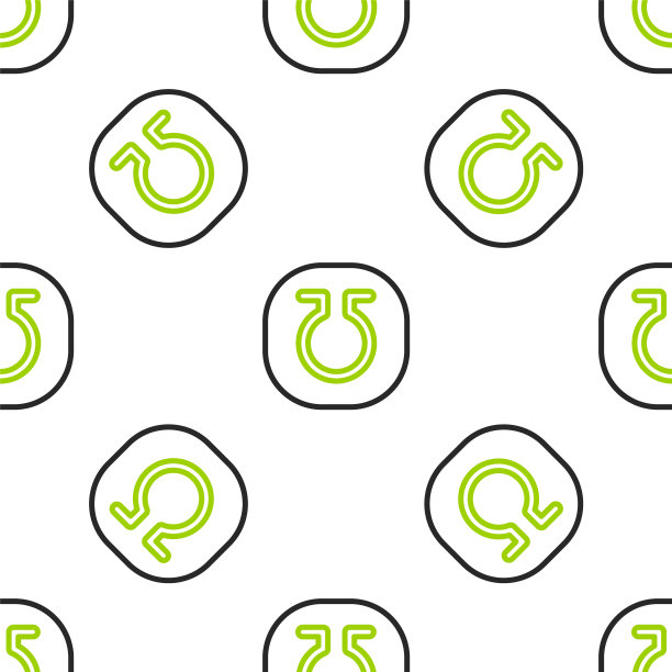 线生活图标隔离无缝图案白色背景。炼金术图标。基本的神秘元素。向量图片下载