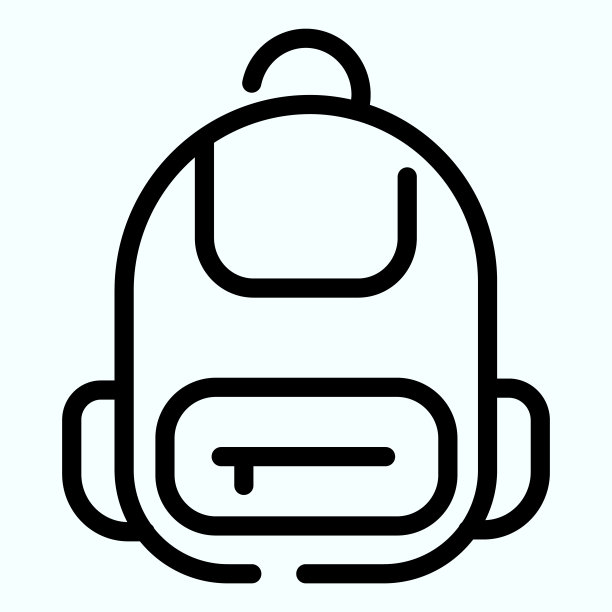 背包线图标。书包矢量插图隔离在白色。背包轮廓样式设计和应用程序。Eps 10。图片下载