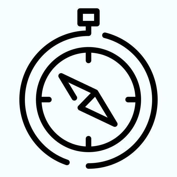 罗盘线图标。导航设备插图孤立在白色。水手指南针轮廓样式设计和应用程序。Eps 10。图片下载