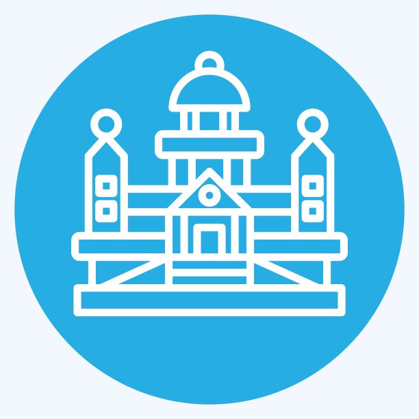 图标议会。与阿根廷有关的象征。蓝眼睛的风格。简单的设计可编辑。简单的说明图片下载