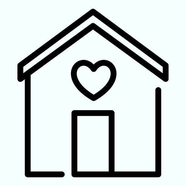 温馨小屋线性图标图片下载