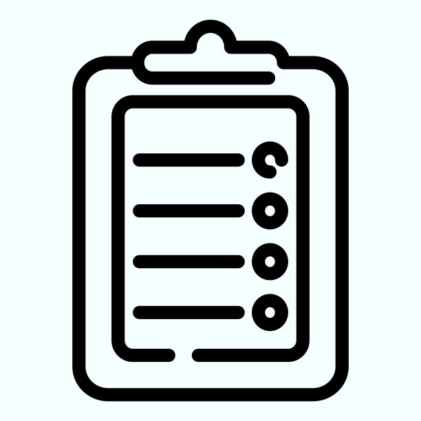 测试线图标。文档与指针矢量插图隔离在白色。清单大纲样式设计和应用程序。图片下载