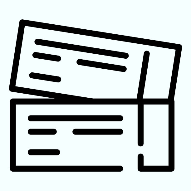 售票线图标。两个票矢量插图隔离在白色。优惠券大纲设计和应用程序的风格。图片下载