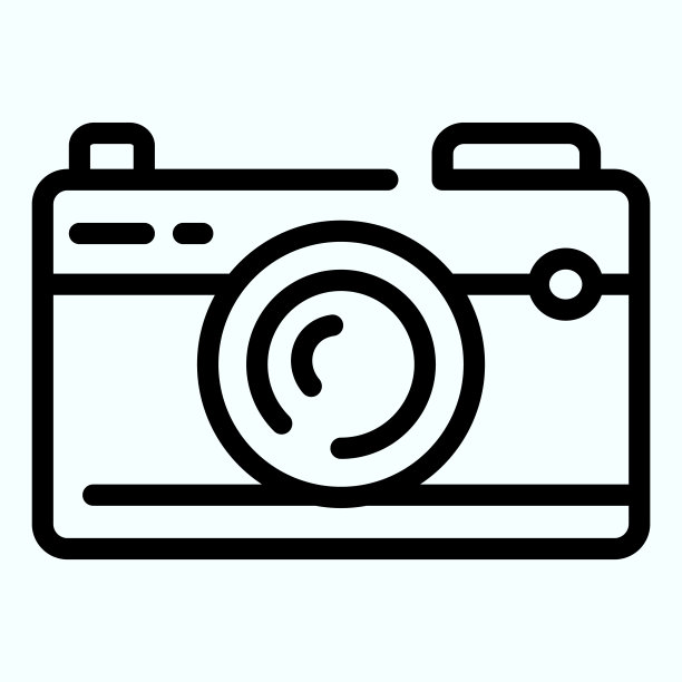相机线路图标。设备记录照片矢量插图隔离在白色。照片相机轮廓样式设计和应用程序。图片下载
