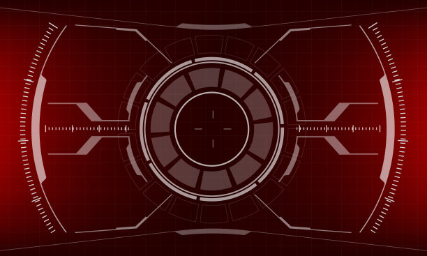 HUD科幻界面，屏幕视图设计，虚拟现实，未来技术显示，危险矢量图片下载