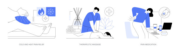 疼痛医学抽象概念矢量插图。图片下载