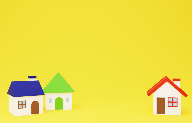 一个可爱的小房子的3d图像图片下载