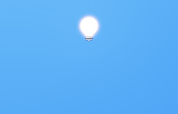 一个简单灯泡的3D图像图片下载