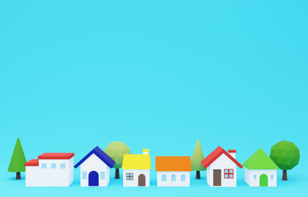 一个可爱的小房子的3d图像图片下载