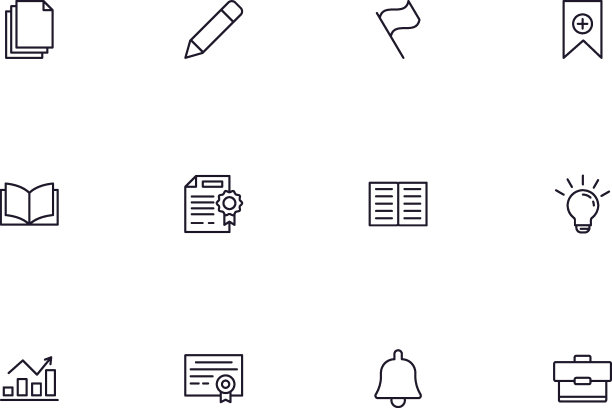 教育线图标集。收集网页设计、移动应用、UI设计等高品质标识。概述图标教育，学校，大学，学习。图片下载