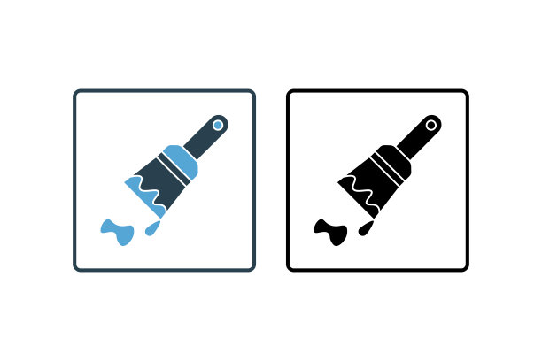 油漆滴图标。与绘画有关的图标。固体图标样式。简单的矢量设计可编辑图片下载