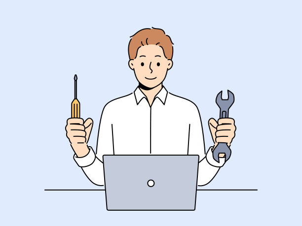 负责笔记本电脑故障后的维修，并持有螺丝刀和扳手，担任系统管理员图片下载