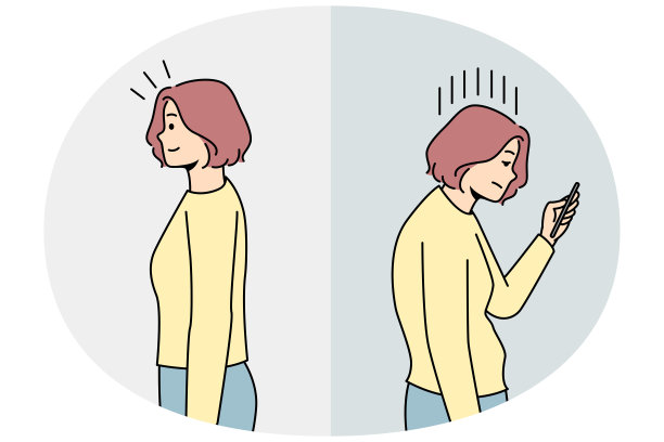 女人不好和好的背部姿势图片下载