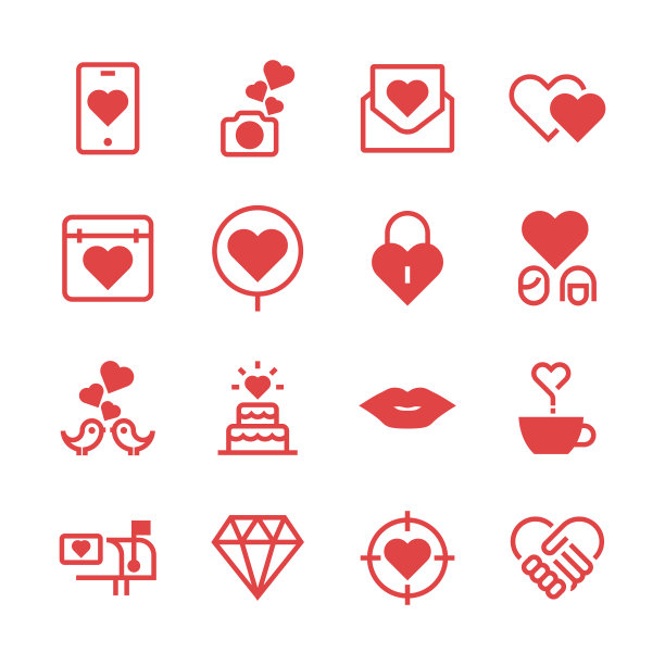 爱与情人节图标图片下载