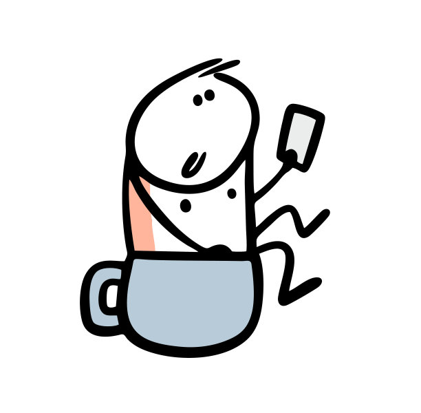 小男孩坐在大麻上撒尿，用智能手机看动画片。一个孩子通过社交网络交流的矢量插图。图片下载