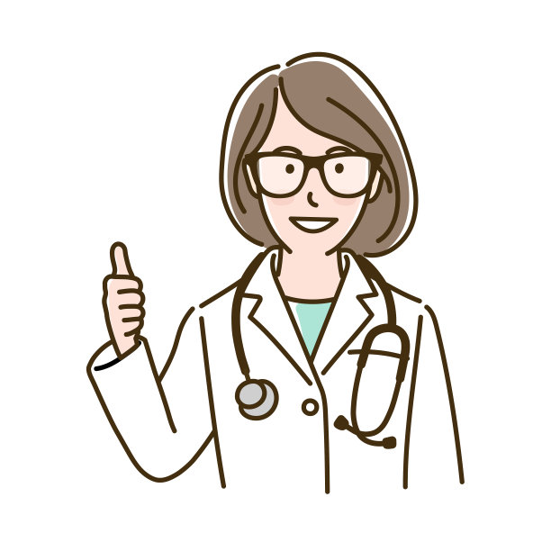 穿白大褂的女医生，矢量插图图片下载