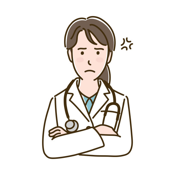 穿白大褂的女医生，矢量插图图片下载