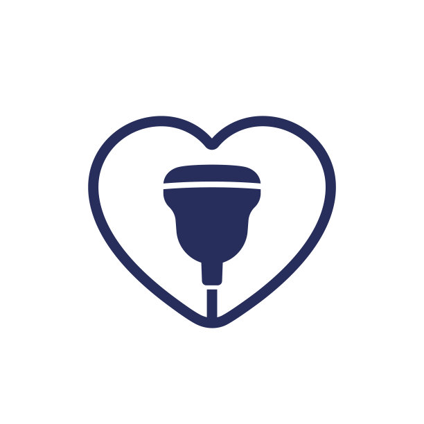 心脏超声或超声心动图图标为白色图片下载