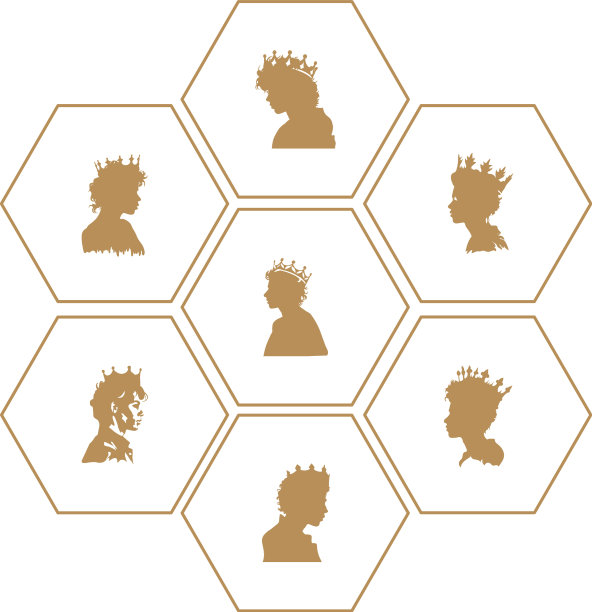 王子皇冠的标志为极简平面设计图片下载