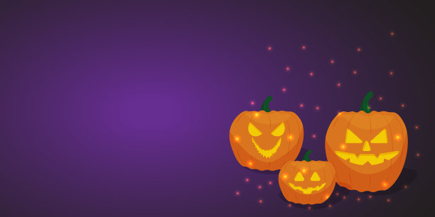 紫色背景南瓜图片下载