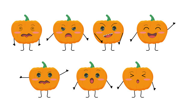 南瓜集可爱的一套南瓜人物图片下载