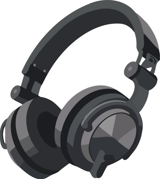 聆听耳机立体声设计图片下载
