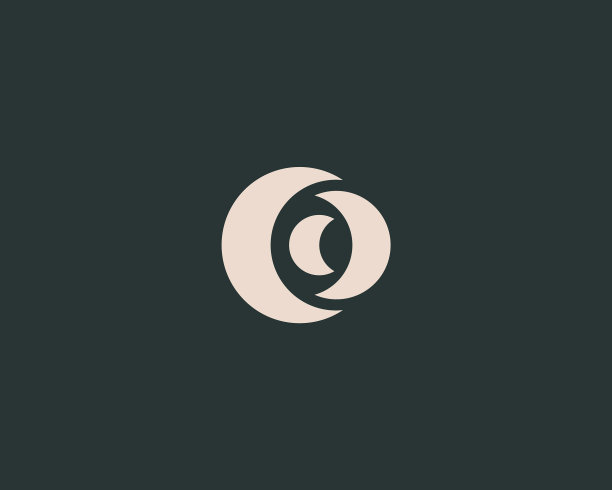 创意圆形标志从新月抽象的眼睛图片下载