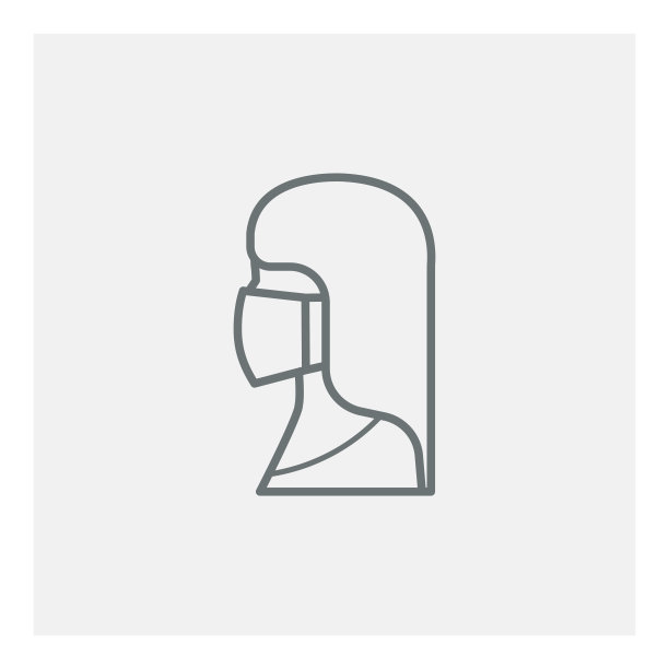 戴着医用口罩的女人图标图片下载