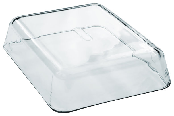 大矩形透明玻璃烤盘隔离在白色背景图片下载